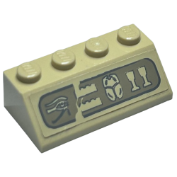 Slope 45 2 x 4 with Hieroglyphs Pattern (Sticker) - Set 7327