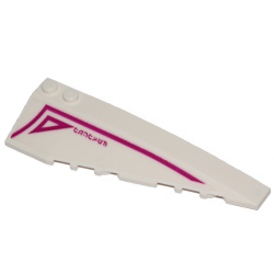 Wedge 10 x 3 Right with Magenta Stripe, Outlined Triangle and Alien Characters on Transparent Background Pattern (Sticker) - Set 70830
