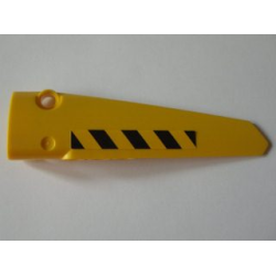 Technic, Panel Fairing # 5 Long Smooth, Side A with Black and Yellow Danger Stripes Pattern (Sticker) - Set 8043 Technic, Panel Fairing # 5 Long Smooth, Side A with Black and Yellow Danger Stripes Pattern (Sticker) - Set 8043