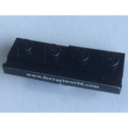 Stickered Assembly 4 x 1 with 'www.ferrariworld.com' Pattern (Sticker) - Set 8155 - 2 Plate, Modified 1 x 2 with Door Rail