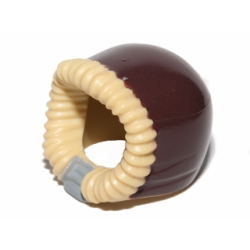 Minifigure, Headgear Hood Fur-lined, Short with Dark Brown Hood, Light Bluish Gray Chin Strap Pattern Minifigure, Headgear Hood Fur-lined, Short with Dark Brown Hood, Light Bluish Gray Chin Strap Pattern