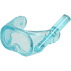 Minifigure, Visor Scuba Diver Mask - Trans-Light Blue