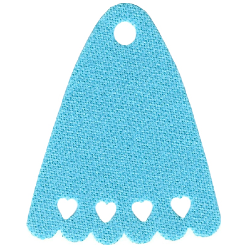 Деталь LEGO 35925 Mini Doll, Cape Cloth, Friends, Tapered with Small Top Hole, Scalloped Bottom, and Heart Shaped Holes - Spongy Stretchable Fabric - Medium Azure