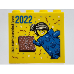 Brick 2 x 4 x 3 with Besuchsmeister 5 Bronze 2022 LEGOLAND Deutschland Resort Pattern