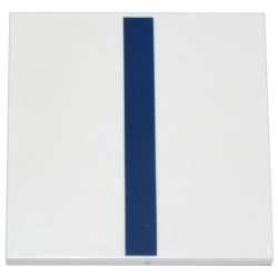 Tile 4 x 4 with Dark Blue Stripe Pattern