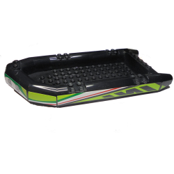Boat, Rubber Raft, Large with Green, White and Lime Stripes Pattern on Both Sides (Stickers) - Set 8899 Boat, Rubber Raft, Large with Green, White and Lime Stripes Pattern on Both Sides (Stickers) - Set 8899