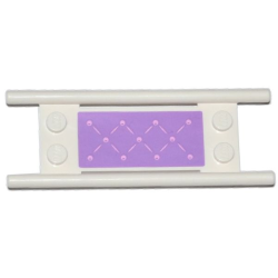 Minifigure, Utensil Stretcher without Bottom Hinges with Medium Lavender Mattress with Bright Pink Buttons Pattern (Sticker) - Set 41036