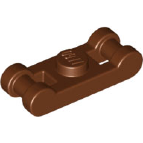 Деталь LEGO 78257 Plate, Modified 1 x 1 with Bar Handles on Ends - Reddish Brown