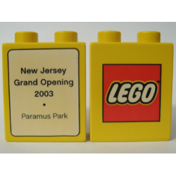 Duplo, Brick 1 x 2 x 2 with The LEGO Store New Jersey, Paramus Park 2003 Pattern Duplo, Brick 1 x 2 x 2 with The LEGO Store New Jersey, Paramus Park 2003 Pattern