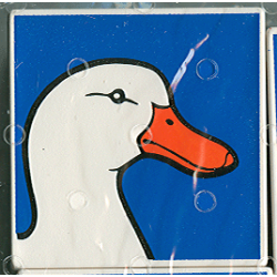 Duplo, Tile 2 x 2 x 1 with Duck Mosaic Picture 03 Pattern