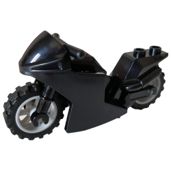 Motorcycle Sport Bike with Black Frame, Light Bluish Gray Wheels and Black Handlebars Motorcycle Sport Bike with Black Frame, Light Bluish Gray Wheels and Black Handlebars