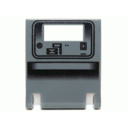 Container, Box 2 x 2 x 2 Door with Slot with Gonk Droid Pattern - Dark Bluish Gray Container, Box 2 x 2 x 2 Door with Slot with Gonk Droid Pattern - Dark Bluish Gray