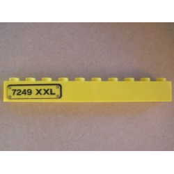 Brick 1 x 10 with '7249 XXL' Pattern Left (Sticker) - Set 7249 Brick 1 x 10 with '7249 XXL' Pattern Left (Sticker) - Set 7249