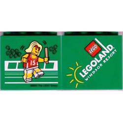 Brick 2 x 4 x 3 with Legoland Windsor Resort and Olympic Athlete #15 Pattern Brick 2 x 4 x 3 with Legoland Windsor Resort and Olympic Athlete #15 Pattern