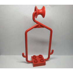 Duplo Cable Car with Plate 2 x 2 with Cable Wheel [for rolling on cable (hose) 42076]