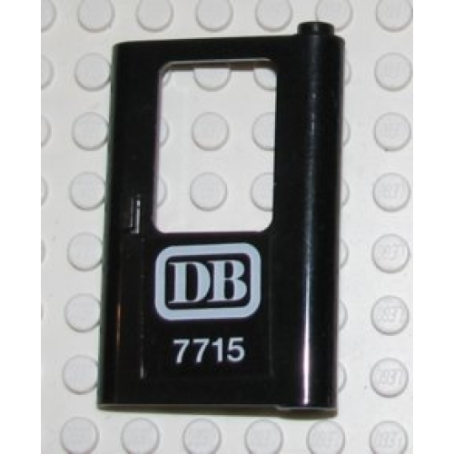 Деталь LEGO 4182pb020 Door 1 x 4 x 5 Train Right, Thin Support at Bottom with 'DB 7715' Pattern (Sticker) - Set 7715