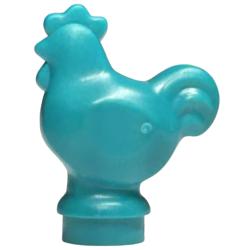 Chicken, Wide Base - Dark Turquoise Chicken, Wide Base - Dark Turquoise