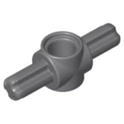 Technic, Axle and Pin Connector Hub with 2 Axles on Opposite Sides - Dark Bluish Gray Technic, Axle and Pin Connector Hub with 2 Axles on Opposite Sides - Dark Bluish Gray