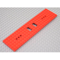 Train Base 6 x 24 with 3 Round Holes Each End - Red