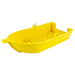 Boat, 18 x 8 x 3 1/3 with Oarlocks - Yellow Boat, 18 x 8 x 3 1/3 with Oarlocks - Yellow