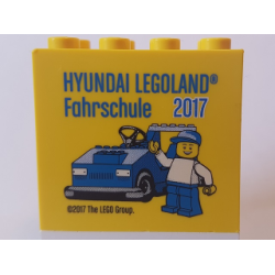 Brick 2 x 4 x 3 with HYUNDAI Legoland Fahrschule 2017 Pattern