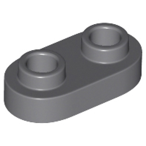 Деталь LEGO 35480 Plate, Round 1 x 2 with Open Studs - Dark Bluish Gray