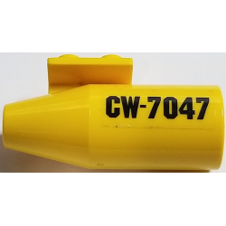 Engine, Smooth Large, 2 x 2 Thin Top Plate with 'CW-7047' Pattern Model Left Side (Sticker) - Set 7047 Engine, Smooth Large, 2 x 2 Thin Top Plate with 'CW-7047' Pattern Model Left Side (Sticker) - Set 7047