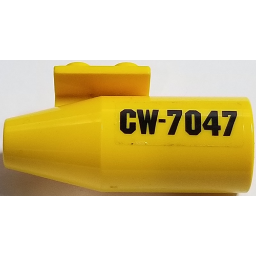 Деталь LEGO 4868bpb014L Engine, Smooth Large, 2 x 2 Thin Top Plate with 'CW-7047' Pattern Model Left Side (Sticker) - Set 7047