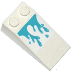 Slope 18 4 x 2 with Water Splashes Pattern (Sticker) - Set 41127