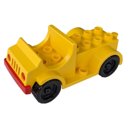 Duplo Car with 2 x 4 Studs Bed and Running Boards Duplo Car with 2 x 4 Studs Bed and Running Boards