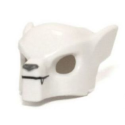 Minifigure, Headgear Mask Wolf with Fangs and Gray Nose Pattern Minifigure, Headgear Mask Wolf with Fangs and Gray Nose Pattern