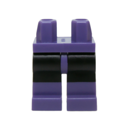 Деталь LEGO 970c11pb24 Hips and Black Legs with Molded Dark Purple Lower Legs / Boots Pattern