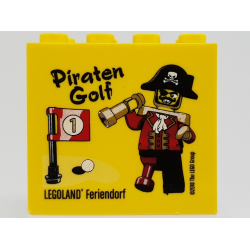 Brick 2 x 4 x 3 with Piraten Golf LEGOLAND Feriendorf Pattern (2018 Version) Brick 2 x 4 x 3 with Piraten Golf LEGOLAND Feriendorf Pattern (2018 Version)
