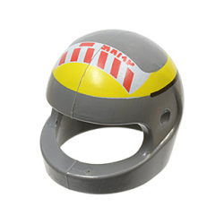 Minifigure, Headgear Helmet Motorcycle (Standard) with SW Red Stripe Pattern Small (A-wing) Minifigure, Headgear Helmet Motorcycle (Standard) with SW Red Stripe Pattern Small (A-wing)