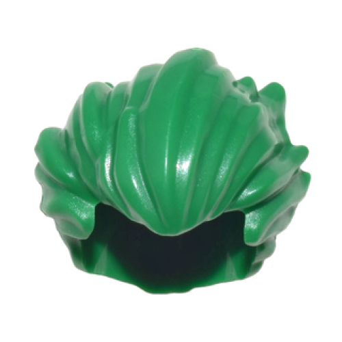 Деталь LEGO 28551 Minifigure, Hair Bushy Swept Back - Green