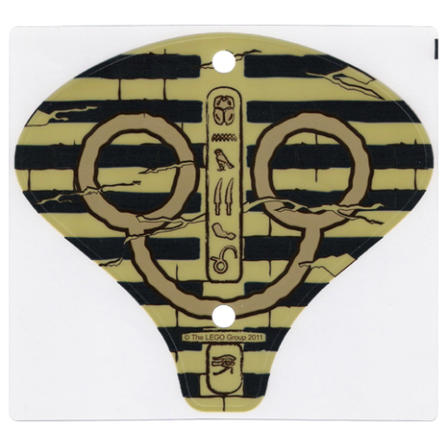 Деталь LEGO 93668 Plastic Cobra Hood with Hieroglyphs Pattern
