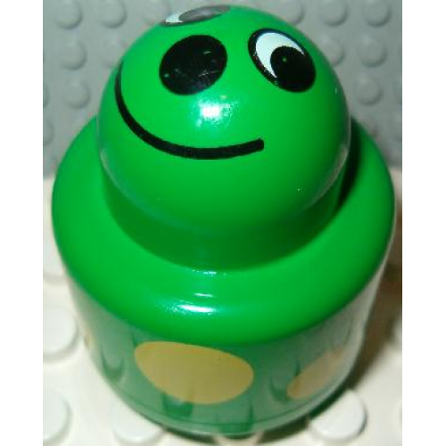 Деталь LEGO 31005pb14 Primo Brick, Round Rattle 1 x 1 with Face and Yellow Spots Pattern
