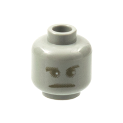 Minifigure, Head Alien with Ghostly Gray Face, Eyebrows, Pupils Pattern (HP Peeves)