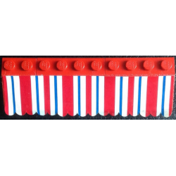 Stickered Assembly 10 x 3 x 1 with Blue, Red, and White Stripes Awning Pattern (Sticker) - Set 6372-1 - 2 Slope 33 3 x 4, 1 Slope 33 3 x 2 Stickered Assembly 10 x 3 x 1 with Blue, Red, and White Stripes Awning Pattern (Sticker) - Set 6372-1 - 2 Slope 33 3 x 4, 1 Slope 33 3 x 2