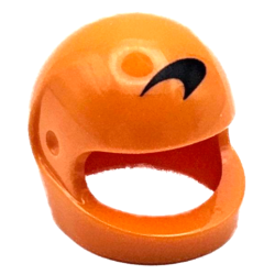 Minifigure, Headgear Helmet Motorcycle (Standard) with Black McLaren Logo Pattern