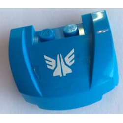 Vehicle, Mudguard 3 x 4 x 1 2/3 Curved Front with White Galaxy Squad Logo Pattern (Sticker) - Set 70703 Vehicle, Mudguard 3 x 4 x 1 2/3 Curved Front with White Galaxy Squad Logo Pattern (Sticker) - Set 70703