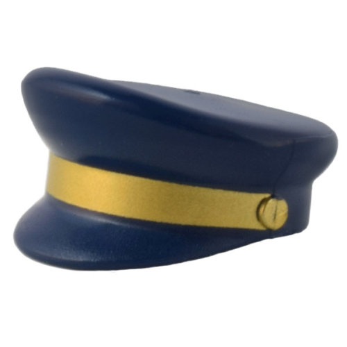 Деталь LEGO 12895pb06 Minifigure, Headgear Cap, Captain with Gold Braid Pattern