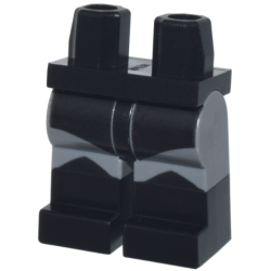 Hips and Dark Bluish Gray Legs with Molded Black Lower Legs / Boots and Printed Leotard and Angled Boot Tops Pattern