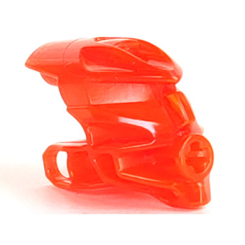 Деталь LEGO 60901 Bionicle Head Connector Block (Av-Matoran) - Trans-Neon Orange