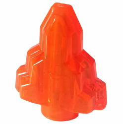 Rock 1 x 2 Crystal Stepped - Trans-Neon Orange