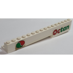 Stickered Assembly 16 x 2 x 2 with Octan Logo Pattern Model Left Side (Stickers) - Set 6594 - 1 Brick 1 x 16, 1 Brick 1 x 6, 1 Plate 1 x 8, 1 Plate 2 x 2 Corner