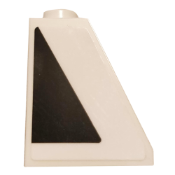 Slope 65 2 x 1 x 2 with Black Triangle on White Background Pattern Model Left Side (Sticker) - Set 75810 Slope 65 2 x 1 x 2 with Black Triangle on White Background Pattern Model Left Side (Sticker) - Set 75810
