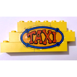 Stickered Assembly 9 x 2 x 3 with 'TAXI' Pattern (Sticker) - Sets 128-1 / 338-2 - 3 Brick 2 x 2 without Inside Supports, 4 Brick 2 x 4 without Cross Supports Stickered Assembly 9 x 2 x 3 with 'TAXI' Pattern (Sticker) - Sets 128-1 / 338-2 - 3 Brick 2 x 2 without Inside Supports, 4 Brick 2 x 4 without Cross Supports