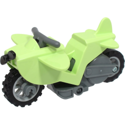 Stuntz Flywheel Motorcycle Airplane Bike with Dark Bluish Gray Frame, Light Bluish Gray Wheels, Dark Bluish Gray Handlebars, and Black Propeller Stuntz Flywheel Motorcycle Airplane Bike with Dark Bluish Gray Frame, Light Bluish Gray Wheels, Dark Bluish Gray Handlebars, and Black Propeller