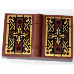 Minifigure, Utensil Book 2 x 3 with Gold Cross Pattern (Stickers) - Set 79010